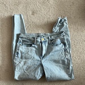 Universal Thread High Rise Skinny Jeans Light Blue White Washed Jeans Size 12